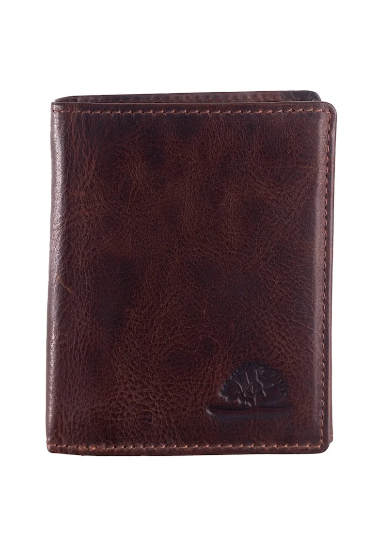 Portofel barbati piele naturala maro 8 x 10 cm, Rugged,