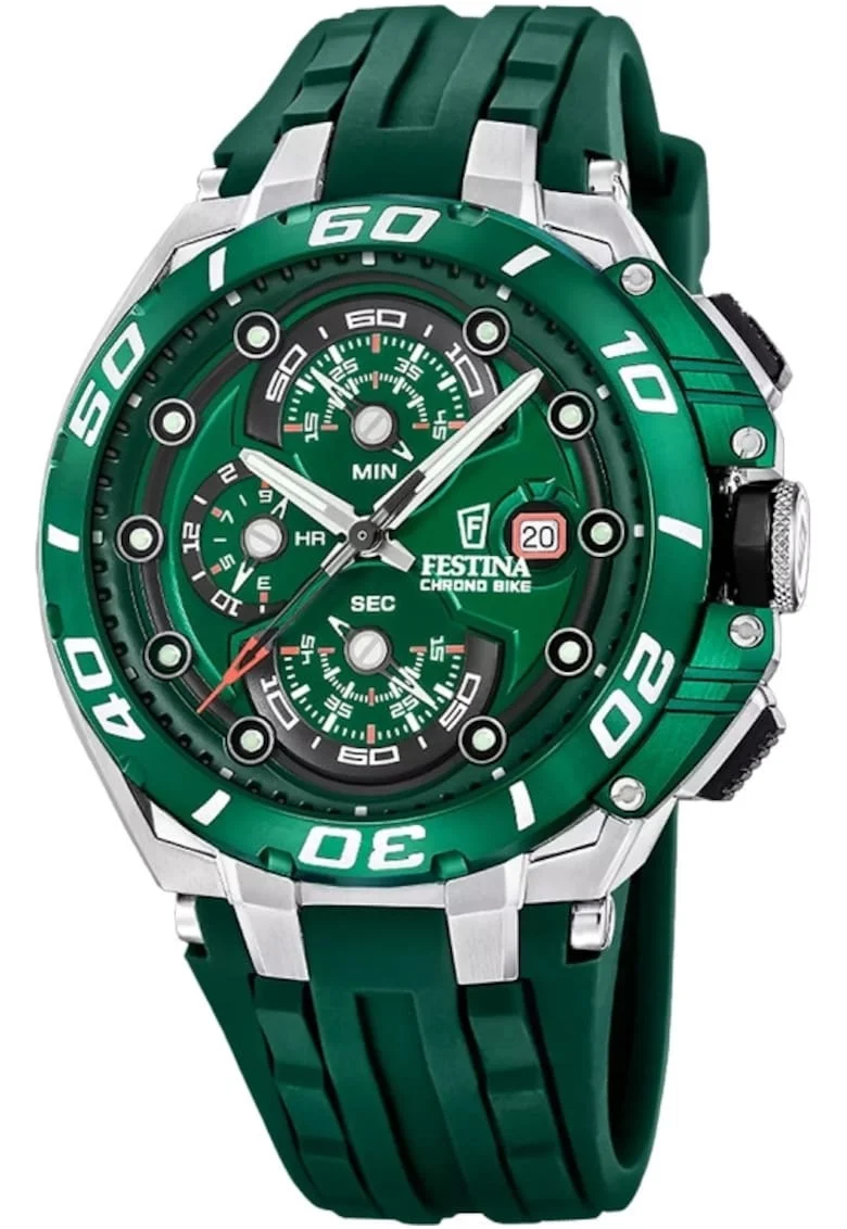 Ceas barbatesc  F20755/3 Quartz Verde