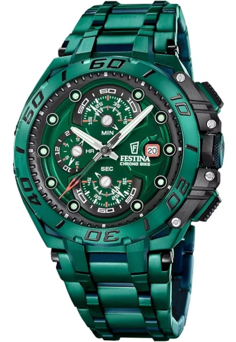 Ceas barbatesc  F20758/1 Quartz Verde