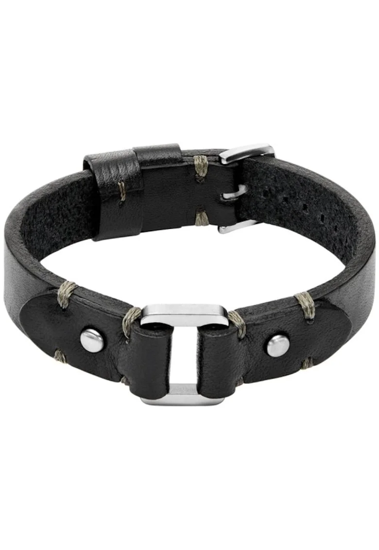 Bratara  Machine piele JF04946040, Negru, Argintiu