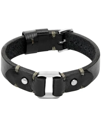 Bratara  Machine piele JF04946040, Negru, Argintiu