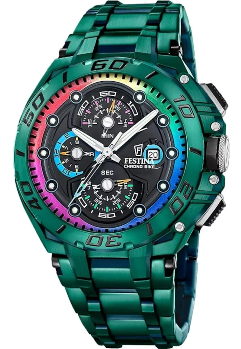 Ceas barbatesc  F20760/1 Quartz Verde