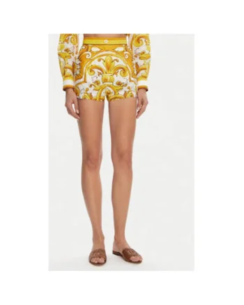 Pantaloni Dama,  305315502, Bumbac, Galben, Galben