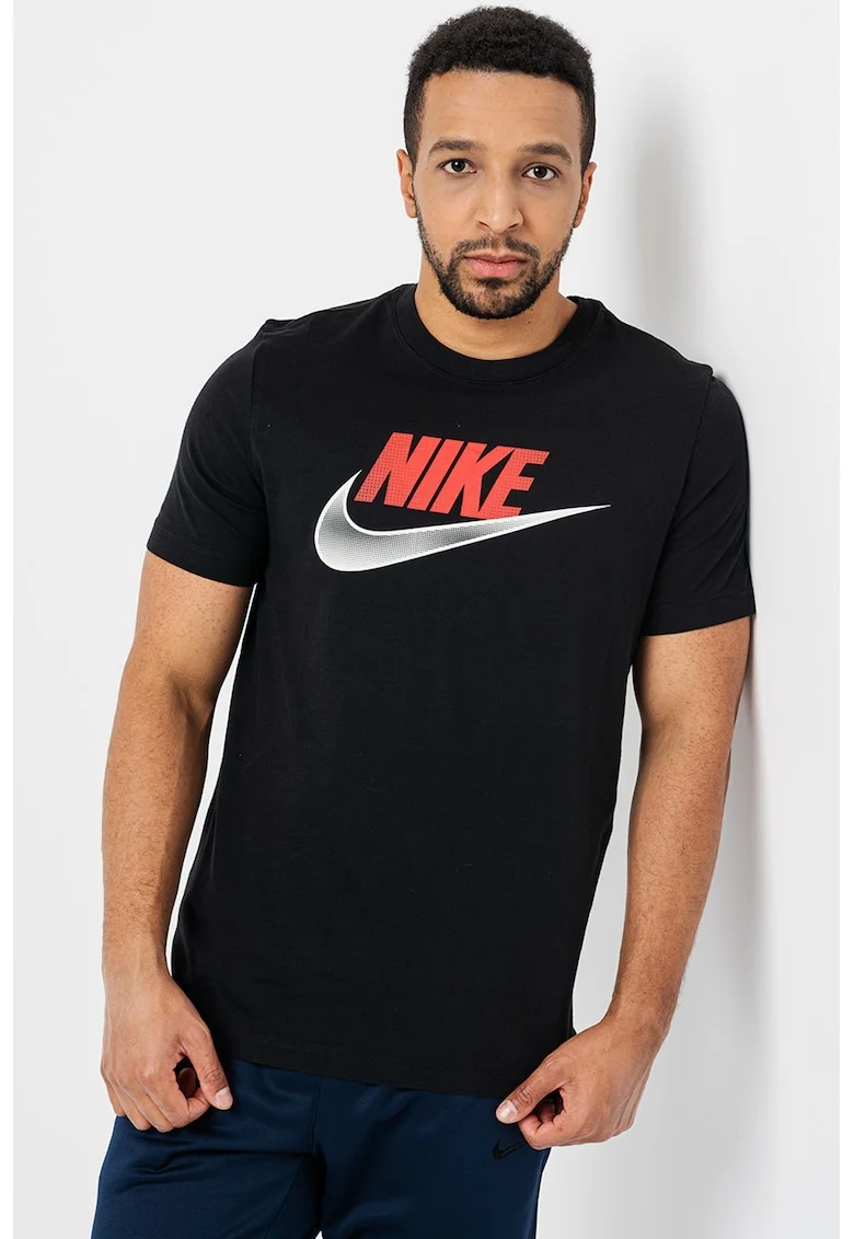 Tricou regular fit cu logo Futura, Negru