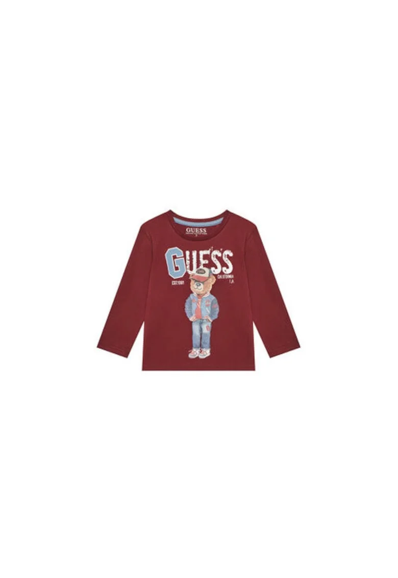 Bluza cu imprimeu, cu maneci lungi 736561, Visiniu