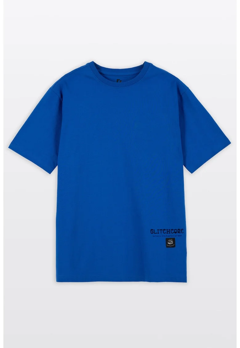 Tricou lejer din bumbac cu detaliu contrastant