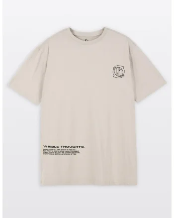 Tricou lejer din bumbac cu imprimeu text