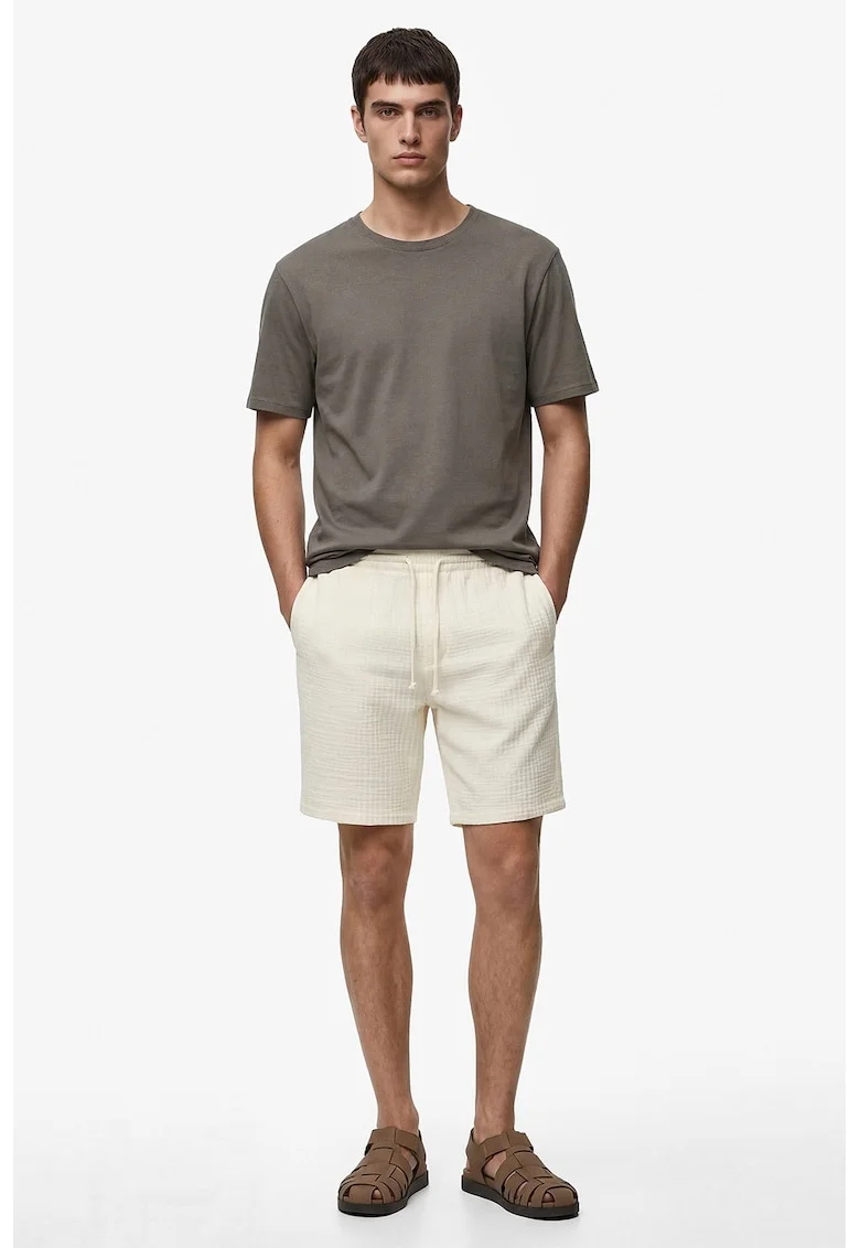 Tricou cu decolteu rotund, Gri inchis