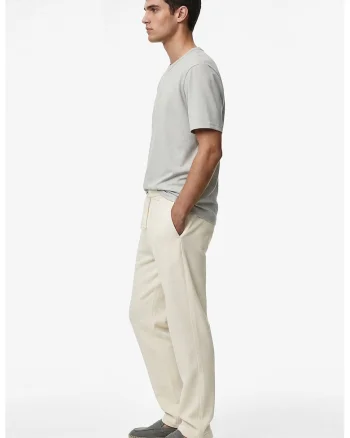 Tricou cu decolteu rotund, Gri deschis