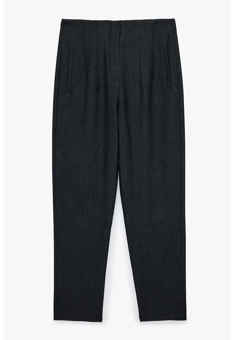 Pantaloni slim fit cu talie inalta, Albastru ultramarin