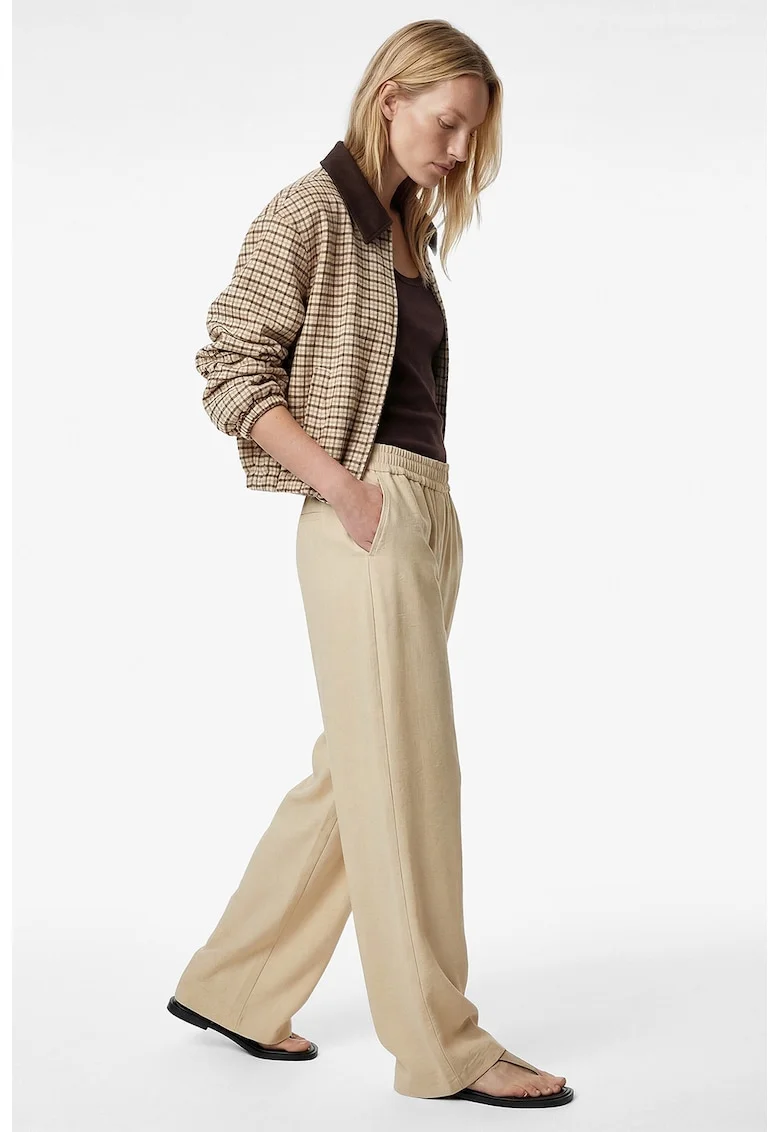 Pantaloni cu buzunare oblice, Bej