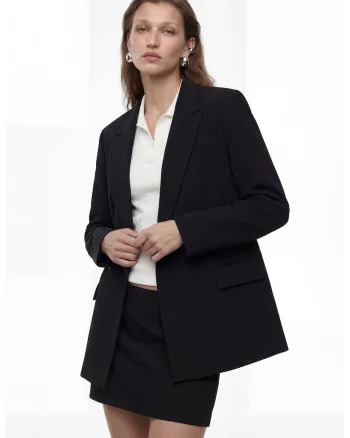 Fusta mini dreapta, Negru