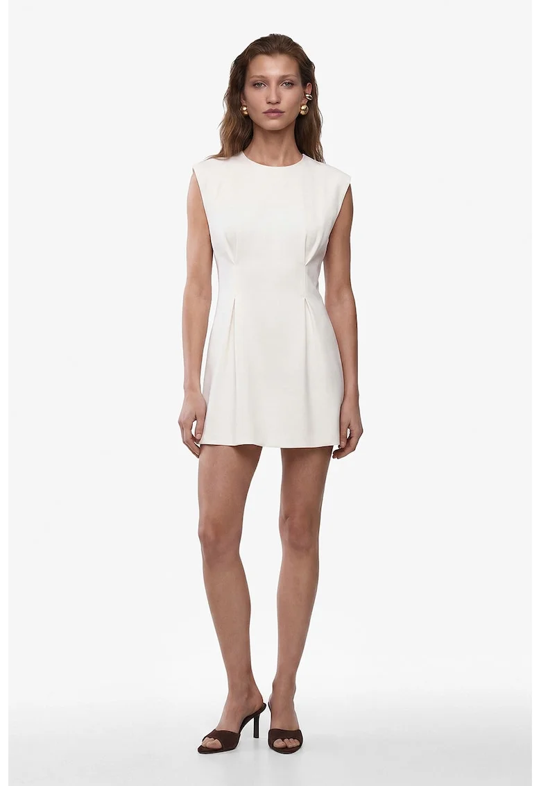 Rochie scurta uni, Alb murdar