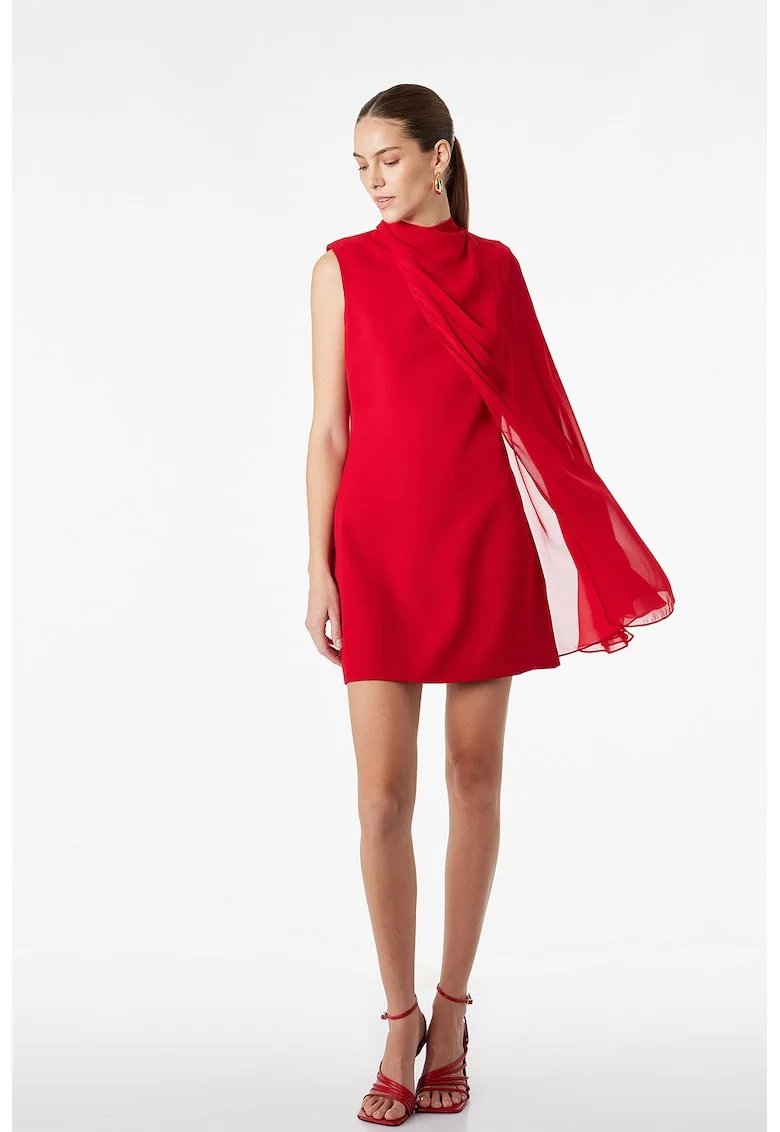 Rochie scurta dreapta, Rosu vermillion
