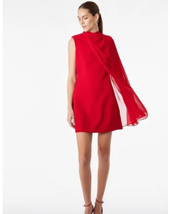 Rochie scurta dreapta, Rosu vermillion