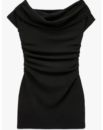 Rochie scurta cambrata, Negru