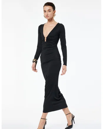 Rochie cu maneci lungi, Negru