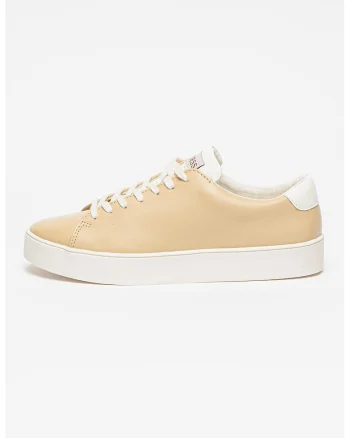 Pantofi sport de piele cu detalii contrastante, Bej