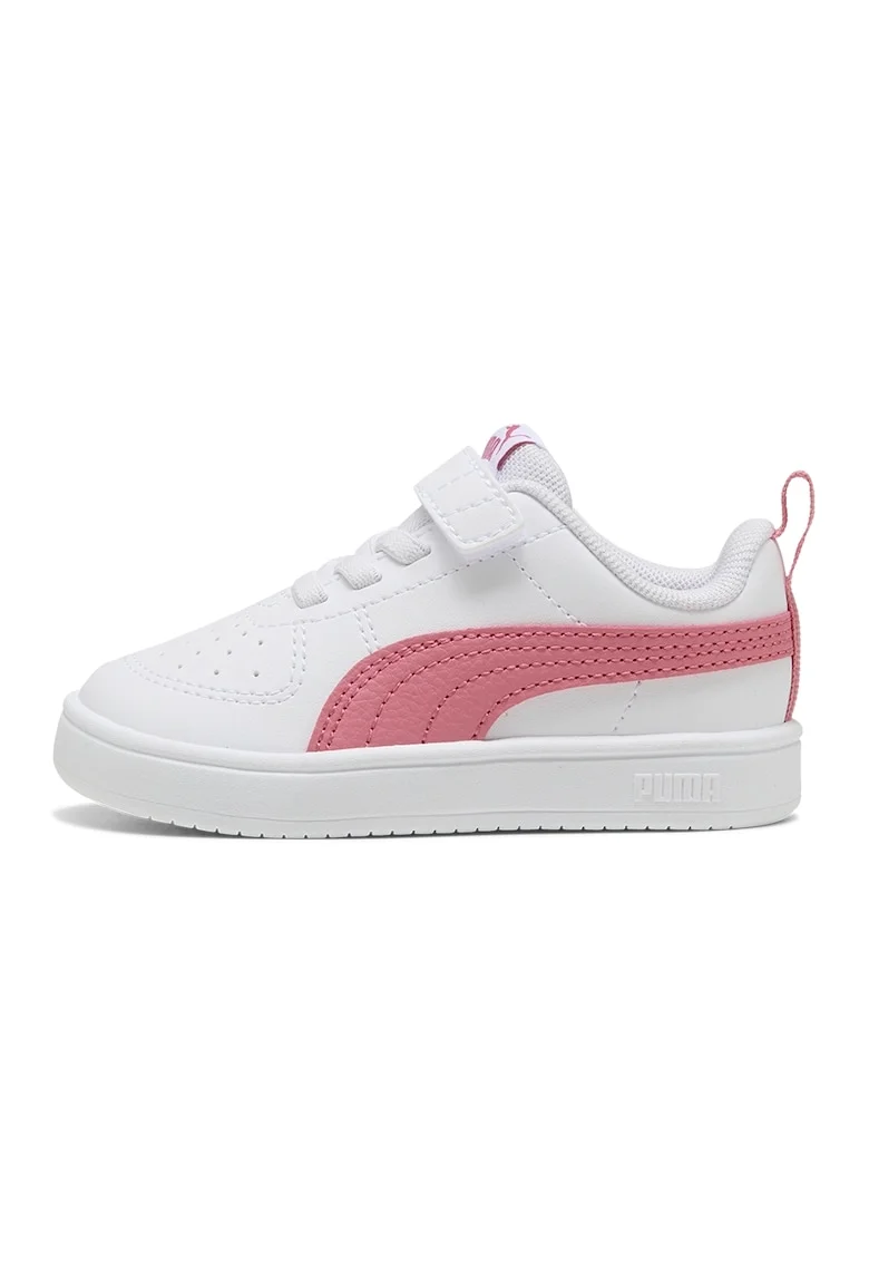 Pantofi sport unisex Rickie AC+ din piele ecologica cu inchidere velcro, Rosu stins/Alb optic