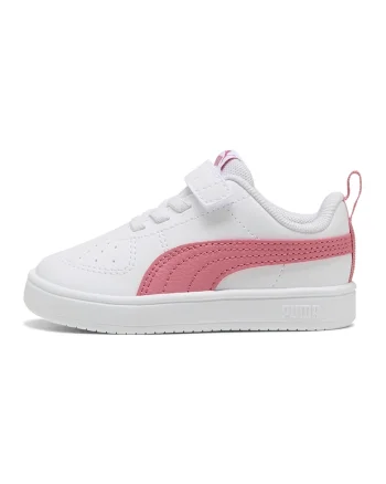Pantofi sport unisex Rickie AC+ din piele ecologica cu inchidere velcro, Rosu stins/Alb optic