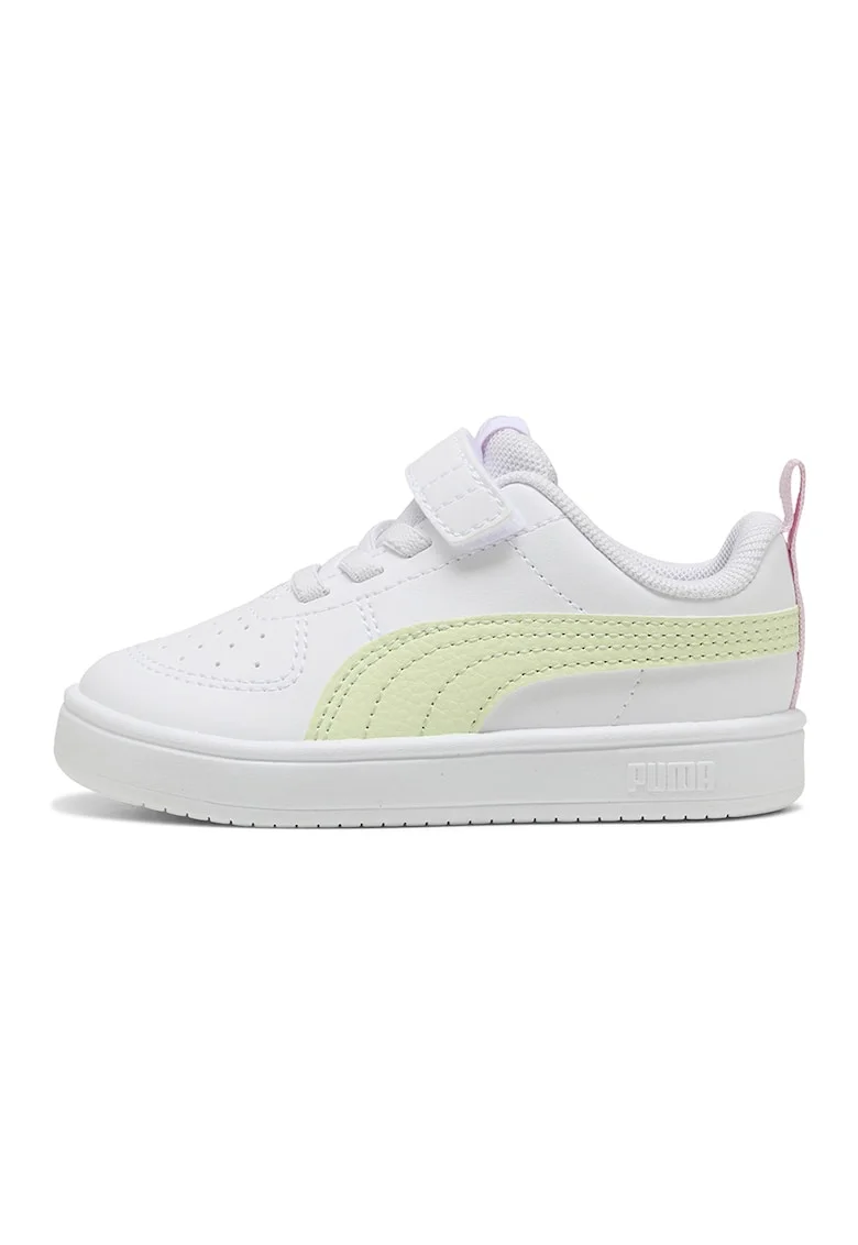 Pantofi sport Rickie AC+ de piele ecologica, Alb/Roz/Verde fistic