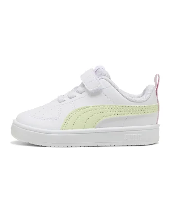 Pantofi sport Rickie AC+ de piele ecologica, Alb/Roz/Verde fistic