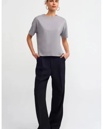 Tricou  bumbac, gri deschis, maneci scurte, croiala regulara
