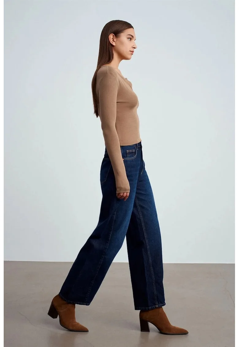 Bluze dama,  bluza cu maneca lunga, casual, maro camel, jerseu,