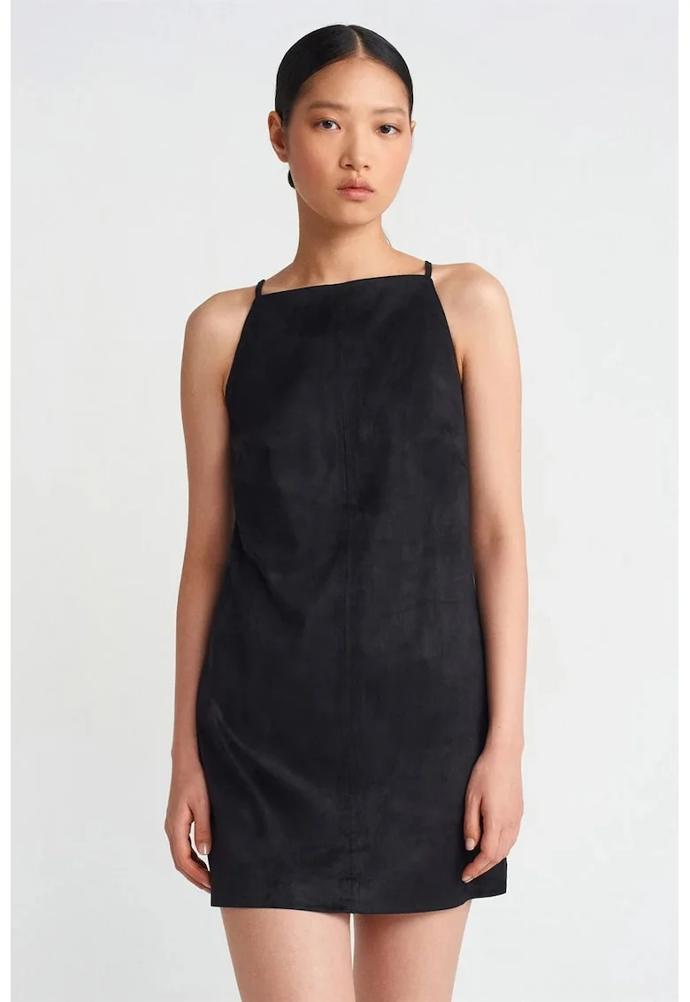 Rochie mini,  eleganta, neagra, 100% poliester