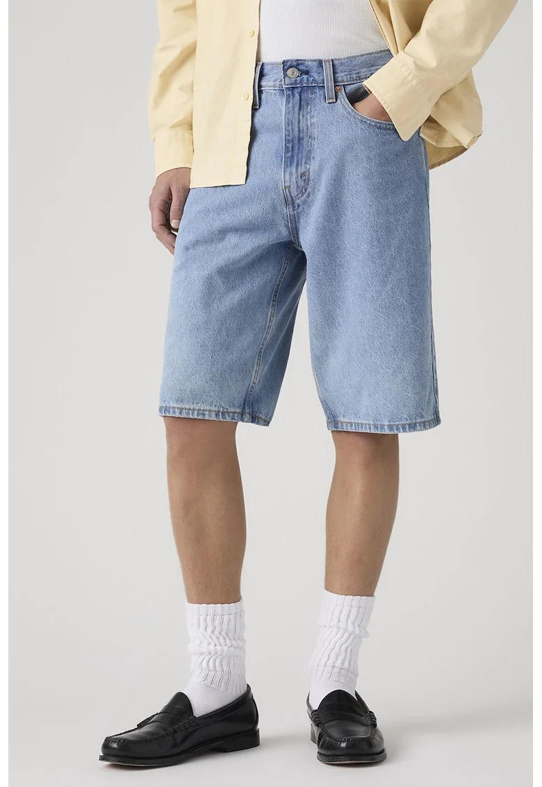Bermude din denim cu croiala lejera 469™, Albastru pastel