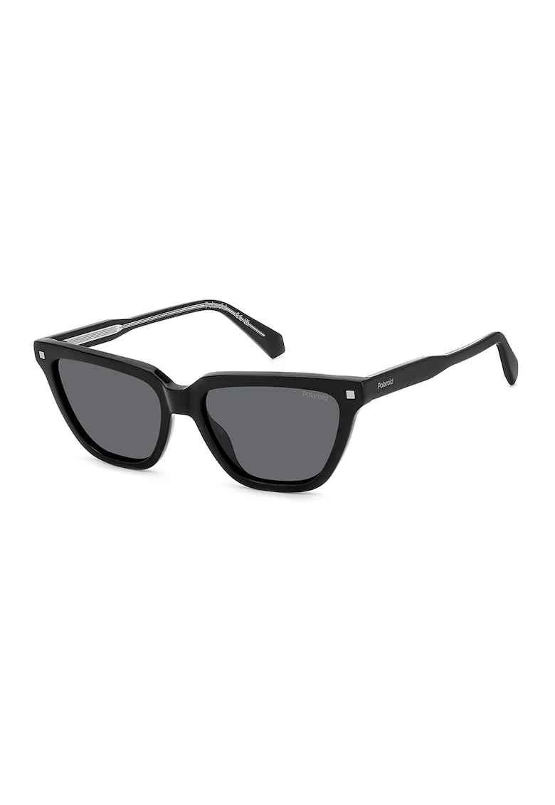 Ochelari de soare cat-eye cu lentile polarizate, Negru