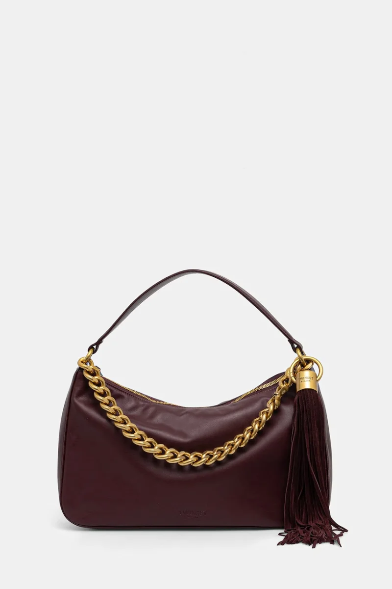 Twinset hobo bag pentru femei din piele