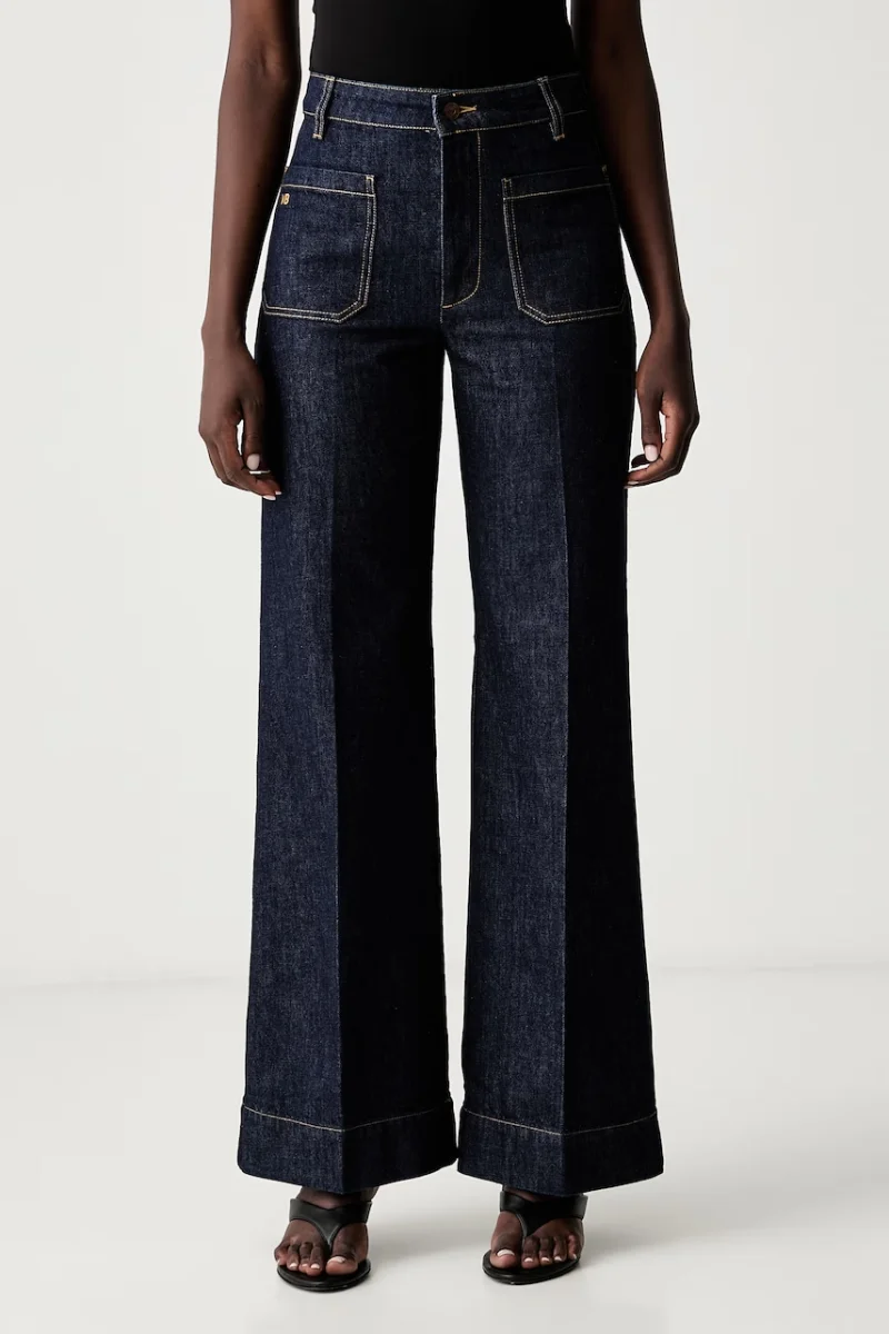 Victoria Beckham blugi wide leg pentru femei Alina