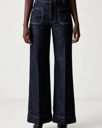 Victoria Beckham blugi wide leg pentru femei Alina