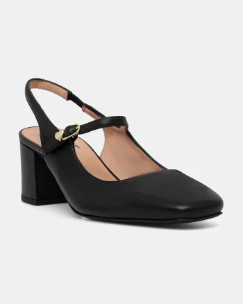 Love Moschino tocuri cu toc din piele