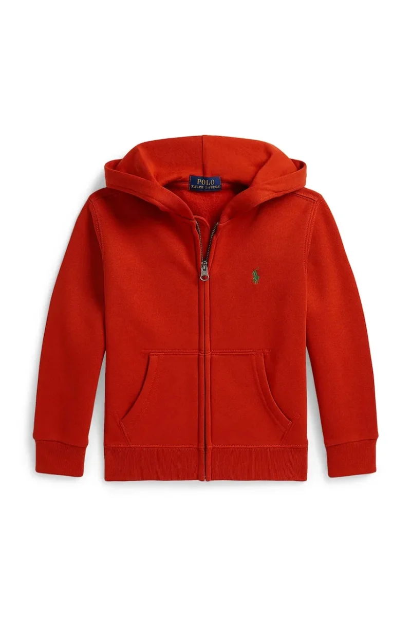 Polo Ralph Lauren hanorac cu glugă pentru copii cu bumbac