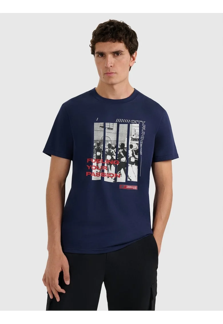 Tricou barbati  bumbac confortabil bleumarin