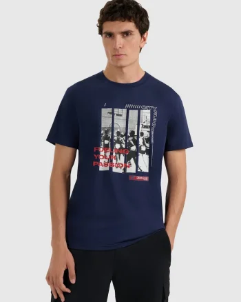 Tricou barbati  bumbac confortabil bleumarin