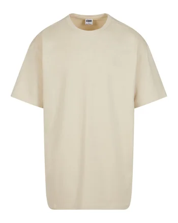 Tricou supradimensionat cu maneci cazute, Maro nisip
