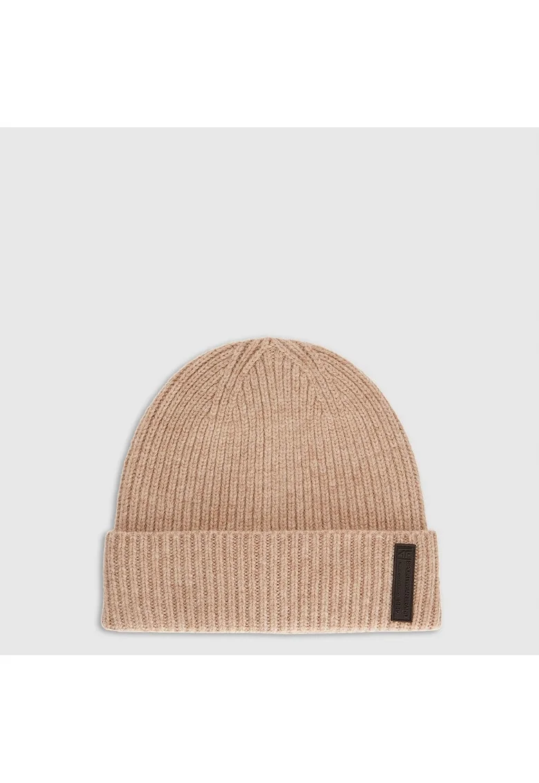 Caciula beanie barbati  lana, bej, L