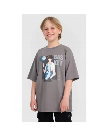 Tricou copii,  sezon 2025/26, gri, bumbac