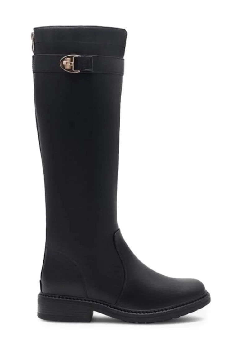 Cizme dama,  590559, Piele ecologica, Negru,