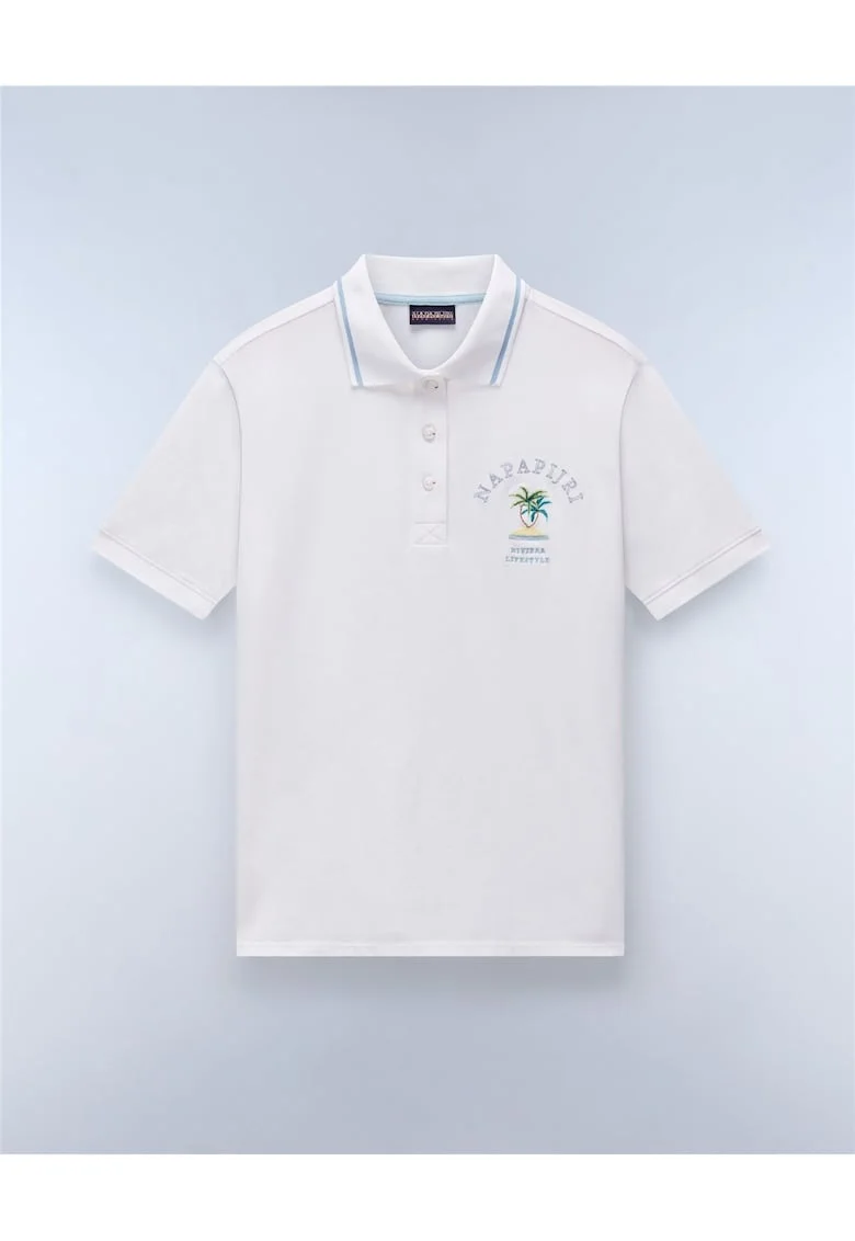 Tricou polo cu dunga contrastanta,