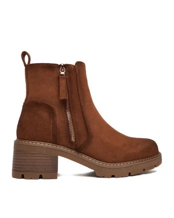 Botine dama  CEO-HY58222-1, maro, sintetic