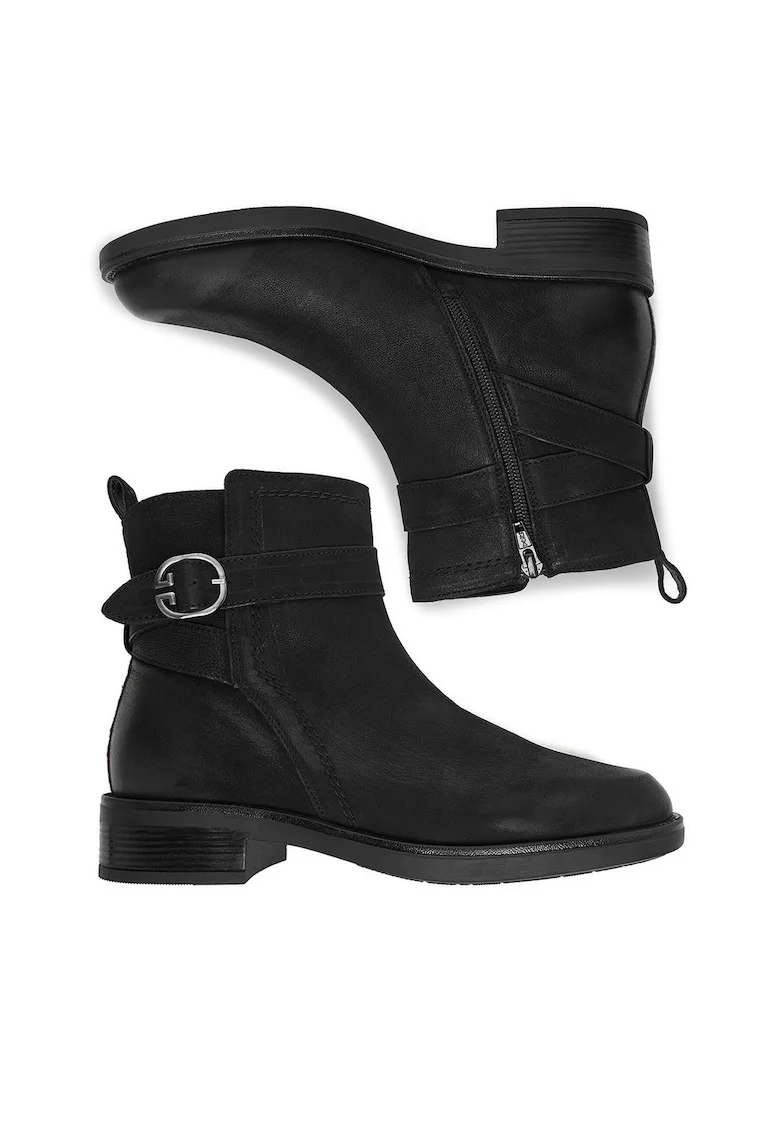 Botine pentru dama CEO-WI23-JIA-03,  Piele naturala, Negru