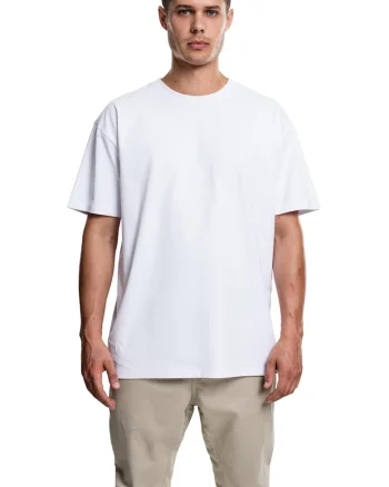 Tricou supradimensionat cu maneci cazute, Alb