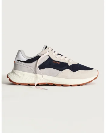 Pantofi sport din piele intoarsa cu logo, Gri/Albastru ultramarin