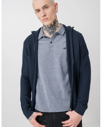 Cardigan cu fermoar Escondido, Bleumarin