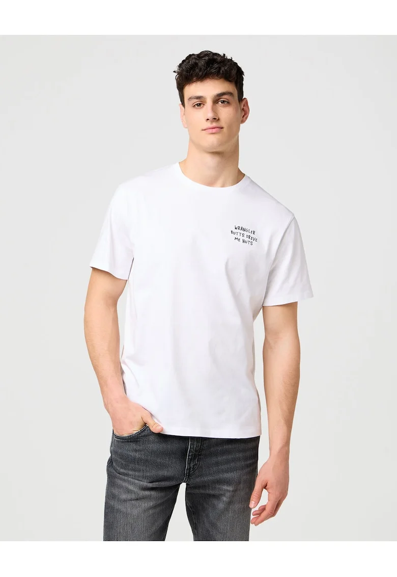 Tricou barbati,  din bumbac, alb