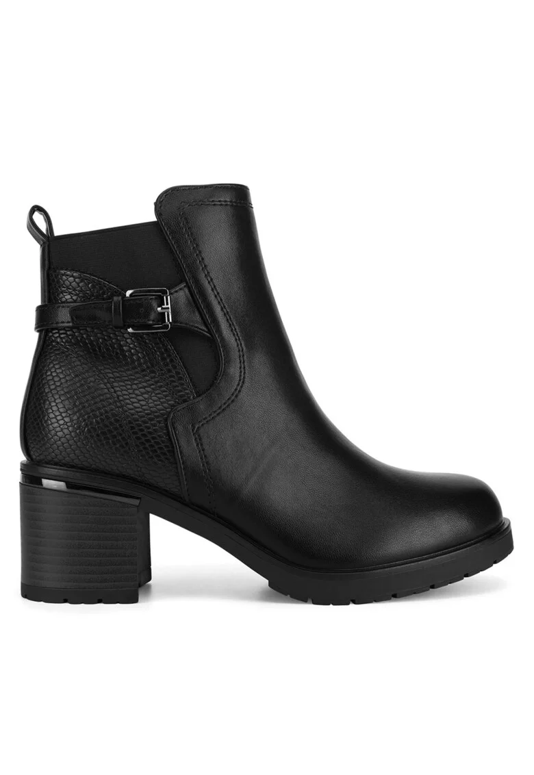 Botine dama WYL3851-2,  Textil, Negru